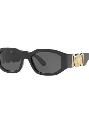 Сонцезахисні окуляри versace ve4361 black on gold/ dark grey unisex1 фото