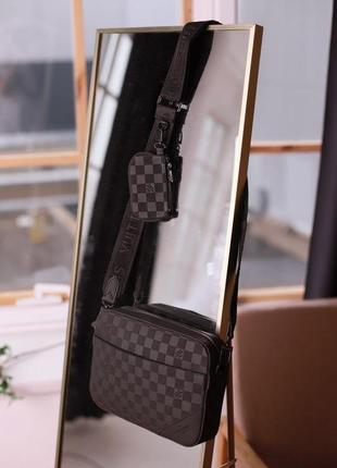 Сумка louis vuitton 2 в 1 з ключницею s00152 фото