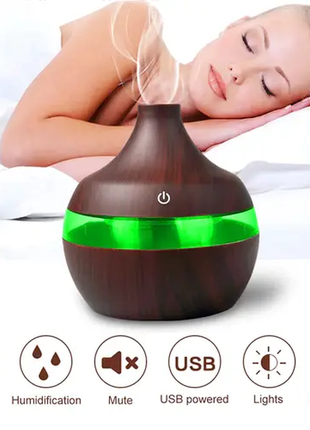 Зволожувач повітря mini usb humidifier 7 led color change