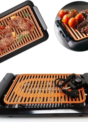 Електричний лист антипригарний gotham je-s37 гриль бездимний з ґр