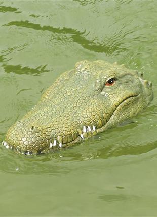 Катер крокодил, р/к плаваюча голова крокодила, іграшка з імітацією голови крокодила flytec v002 2,4g7 фото