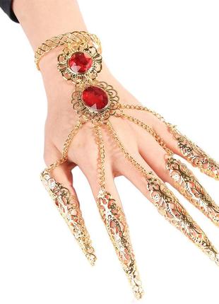 Слейв браслет resteq. індійський весільний браслет. індійські прикраси. прикраса у східному стилі на руку. квіти рук5 фото