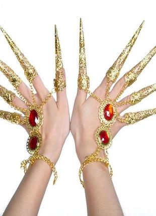 Слейв браслет resteq. індійський весільний браслет. індійські прикраси. прикраса у східному стилі на руку. квіти рук4 фото