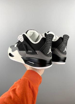 Nike air jordan 4 retro fleece blak gray3 фото