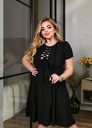 Платье шнуровка на груди 48-58 р-р