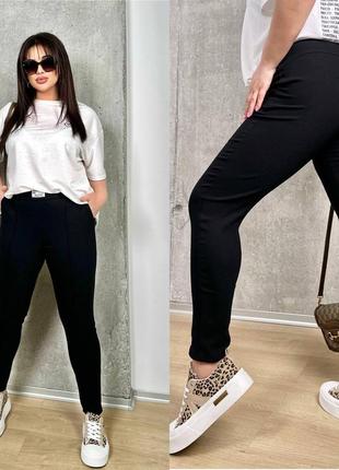 Жіночі модні штани з фіксованими стрілками зі стрейч-котону з 48 по 58 розмір4 фото