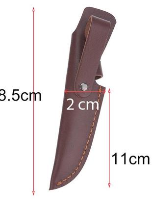 Кобура для ножа коричневая resteq. кожаный чехол для ножа. ножны для ножа из натуральной кожи 18,5 см x 4 см2 фото