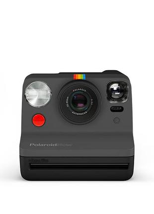 Фотоапарат миттєвого друку сірий з чорним корпусом polaroid now