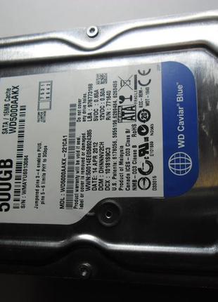 Жорсткий диск hdd wd 500gb sata робочий