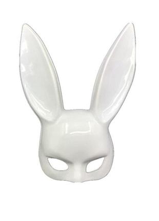 Милі вуха зайця, маска кролика playboy resteq, біла глянсова 36см