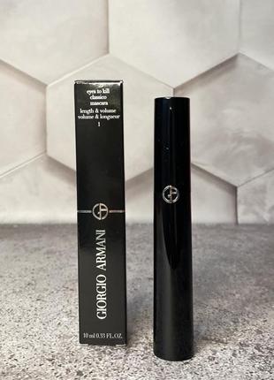 Giorgio armani beauty - eyes to kill classic defining &amp; lengthening black mascara - тушь для ресниц, 10 ml2 фото