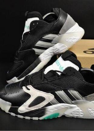 Чоловічі кросівки adidas streetball black & gray & white4 фото