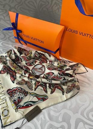 Шёлковый шарф в стиле louis vuitton