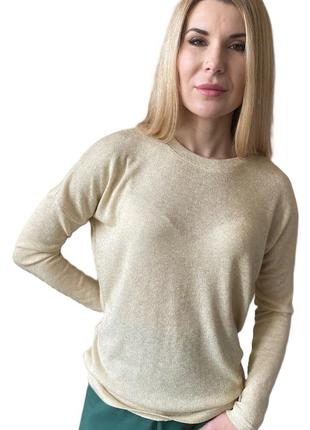 Кофтинка кімоно з люрексом кремова