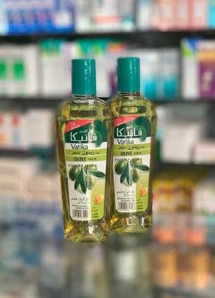 Dabur vatika олія для волосся, оливкова олія та мигдаль 180 мл.