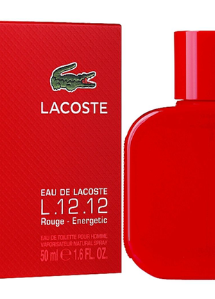 Парфуми чоловічі "eau de lacoste l. 12.12 rouge-energetic" 100ml1 фото