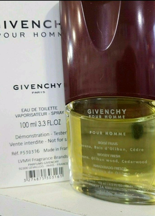 Парфуми чоловічі тестер "givenchy pour homme" 100ml2 фото