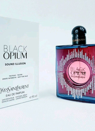 Жіночі парфуми тестер"yves saint laurent black opiumsound illusio