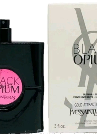 Жіночі парфуми тестер"yves saint laurent black opium gold attract