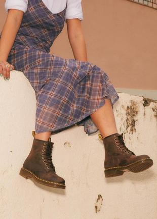 Ботинки dr. martens 1460 dark brown crazy brown 11822203 6
