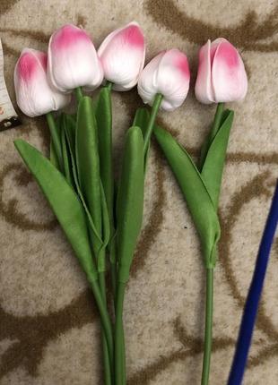 Искусственные тюльпаны, латексные4 фото