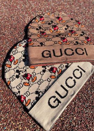 Теплі зимові шапки ,gucci