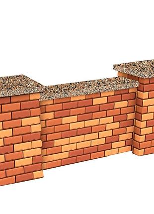 Крышка гранитная на забор накривочная плита межреченский гранит 50х50х3см