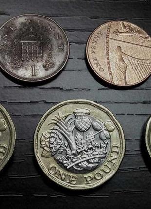 Монети великобританія сша оае словенія. нумизматика.1 фото