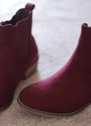 Черевики ковбойки бургунді