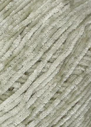 Пряжа велюр, нити для вязания avanti yarn puffy, 50гр/300м № 549 светлая оливка