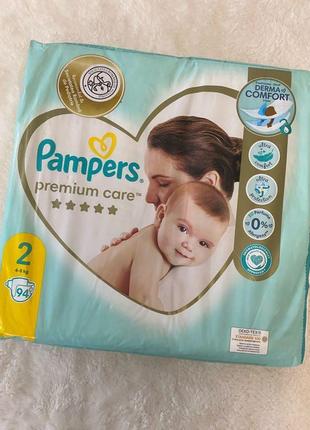 Підгузники pampers premium care 2 (4-8кг) 94 шт