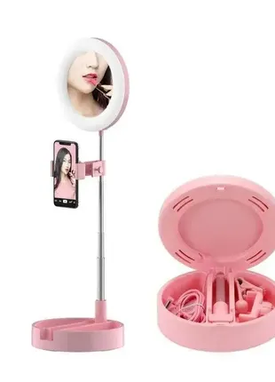 Косметическое сложное зеркало с led подсветкой для макияжа 3 в 1