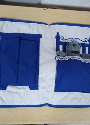 Книжечка игрушка, мишка с кроватью и шкафом