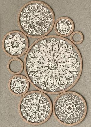 Фанерное кольцо 38 см обруч, толщина 6 мм, ширина 1.5 см, основа для панно, мобилей, декора