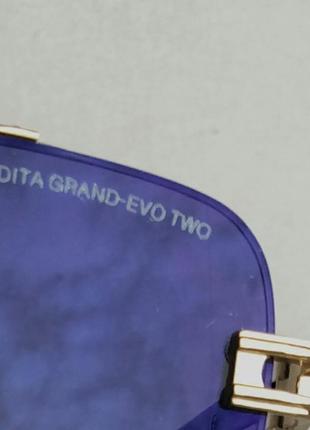 Dita очки женские солнцезащитные с сине фиолетовым зеркальным напылением9 фото