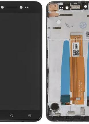 Дисплей для asus zenfone live (zb501kl) с сенсором и рамкой черный