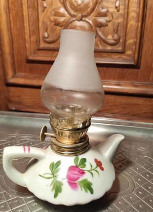 Олійна керосинова лампа — чайник — німеччина — отрута2 фото