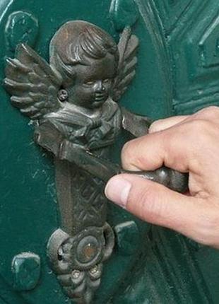 Дверна стукалка, молоток, . чавун з німеччини. 👼 ангел. 21 см