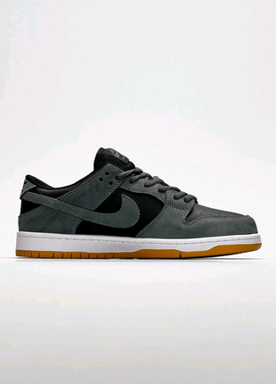 Чоловічі кросівки nike sb dunk low pro d.gray black4 фото