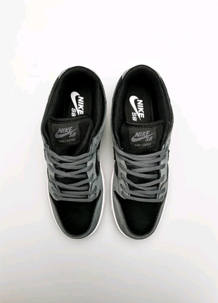 Чоловічі кросівки nike sb dunk low pro d.gray black6 фото