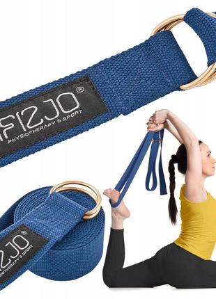 Ремень для йоги 4fizjo 300 см 4fj0528 blue poland1 фото