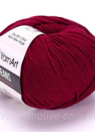 Джинс ярнарт (yarnart jeans) 66 бордовый