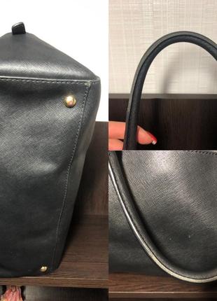 Сумка michael kors! saffiano navy gold leather9 фото