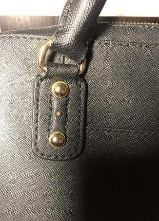 Сумка michael kors! saffiano navy gold leather7 фото