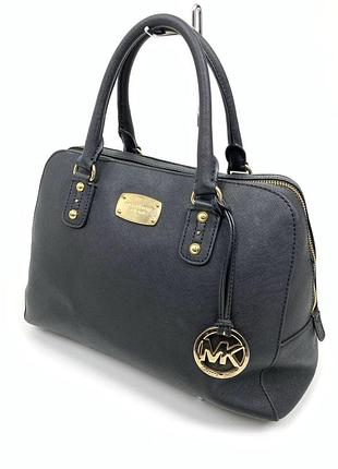 Сумка michael kors! saffiano navy gold leather