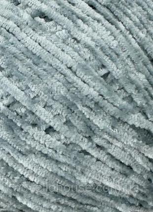 Пряжа велюр, нитки для в'язання avanti yarn puffy, 50гр/300м № 832 сірий