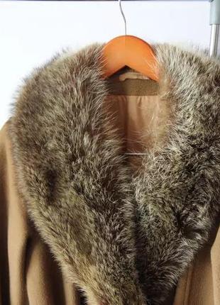 Шикарне вовняне пальто з натуральним хутром dereta london2 фото