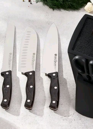 Набір кухонних ножів, набор ножей "grossman" sl2723-calgary2 фото