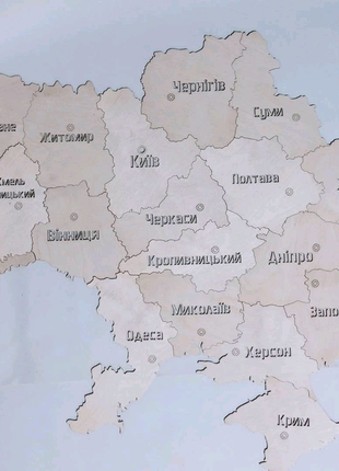 Карта україни з дерева2 фото