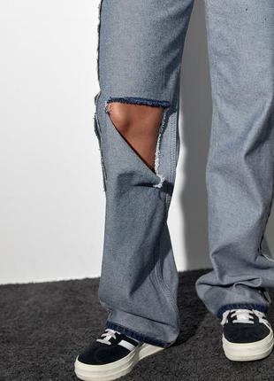 Двусторонние рваные джинсы в стиле grunge артикул: 330434 фото